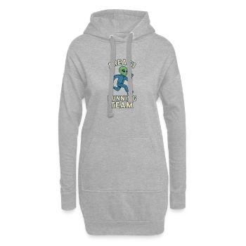 Conception de l'équipe de course extraterrestre de la zone 51 - Sweat-shirt à capuche long Femme - gris chiné - Devant