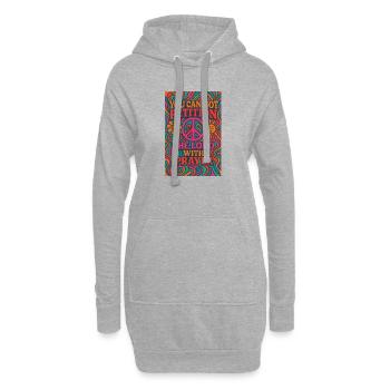 Prayer 2 - Hoodie-Kleid - Grau meliert - Vorne