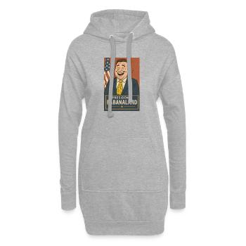 Président Babanland Humour Politique - Sweat-shirt à capuche long Femme - gris chiné - Devant