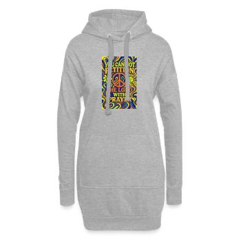 Prayer 4 - Hoodie-Kleid - Grau meliert - Vorne
