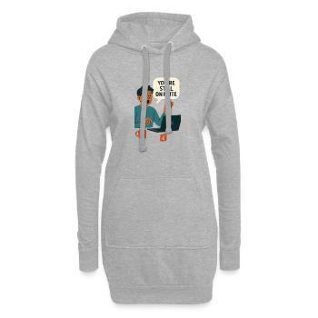 Graphique de la bulle de dialogue d’état de sourdine - Sweat-shirt à capuche long Femme - gris chiné - Devant