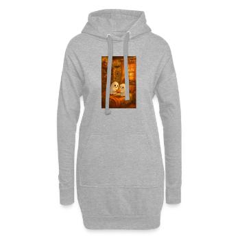 Fantômes mignons d'Halloween - Sweat-shirt à capuche long Femme - gris chiné - Devant