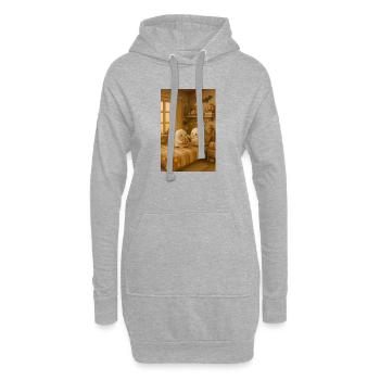 Niedliche Halloween Geister Cute - Hoodie-Kleid - Grau meliert - Vorne
