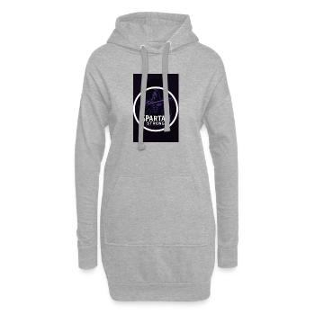 Spartanisch stark - Hoodie-Kleid - Grau meliert - Vorne