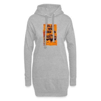Grunge Halloween T-Shirt 31. Oktober Alles, was wir brauchen, ist - Hoodie-Kleid - Grau meliert - Vorne