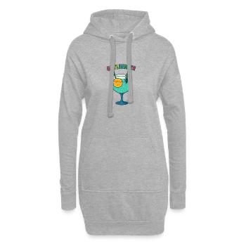 GinInfluencer Cocktail Illustration Gin - Hoodie-Kleid - Grau meliert - Vorne