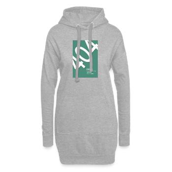 Erreur 404 Motivation introuvable - Sweat-shirt à capuche long Femme - gris chiné - Devant