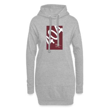 Erreur 404 Motivation introuvable - Sweat-shirt à capuche long Femme - gris chiné - Devant