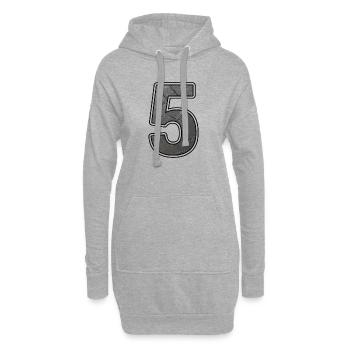Rostiges 5 Design - Hoodie-Kleid - Grau meliert - Vorne