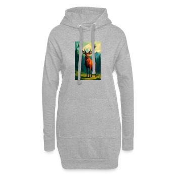 Polynature Hirsch - Hoodie-Kleid - Grau meliert - Vorne