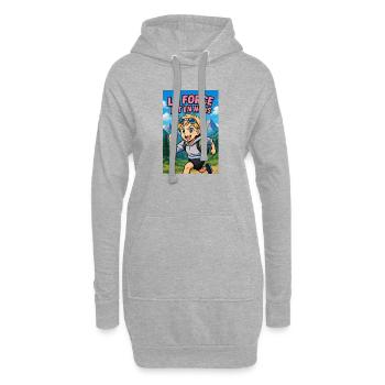 Force Intérieure Aventure - Sweat-shirt à capuche long Femme - gris chiné - Devant
