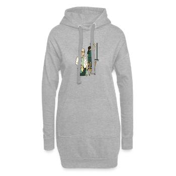 Mamie Karin - Sweat-shirt à capuche long Femme - gris chiné - Devant