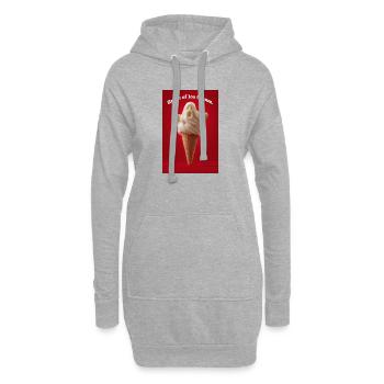 Spirit of IceCream - Sweat-shirt à capuche long Femme - gris chiné - Devant