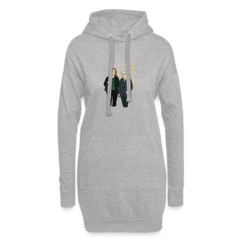 Mamie Karin - Sweat-shirt à capuche long Femme - gris chiné - Devant