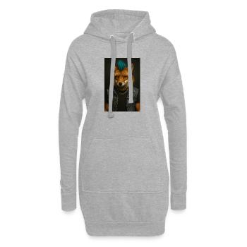 Punkfuchs Denim Vest - Hoodie Dress - heather grey - Front