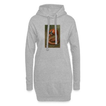 Marienkäfer und Regenwurm - Hoodie-Kleid - Grau meliert - Vorne