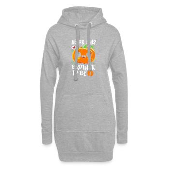 Gender Reveal Halloween Babyshower - Hoodie-Kleid - Grau meliert - Vorne