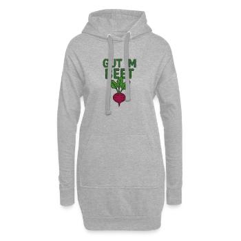 Bon dans le lit - Drôle de jardin disant jardinier amateur - Sweat-shirt à capuche long Femme - gris chiné - Devant