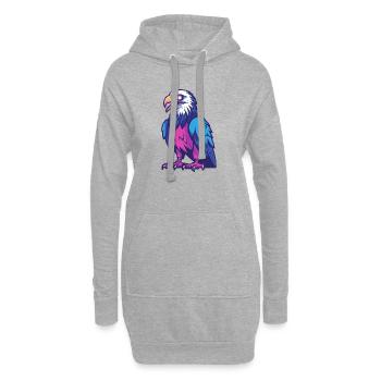 Aigle Halloween Zombie - Sweat-shirt à capuche long Femme - gris chiné - Devant