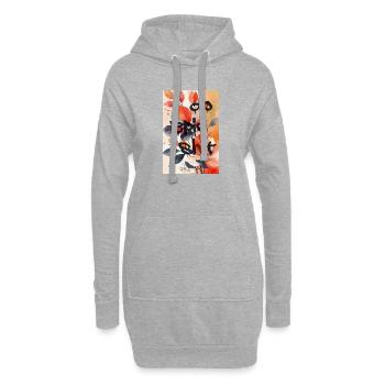 Do Epic Shit — Impression d’art floral de rue - Sweat-shirt à capuche long Femme - gris chiné - Devant