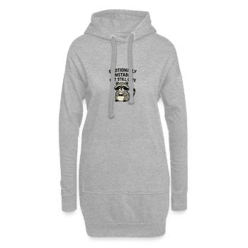 Émotionnel raton laveur mignon chaotique drôle - Sweat-shirt à capuche long Femme - gris chiné - Devant