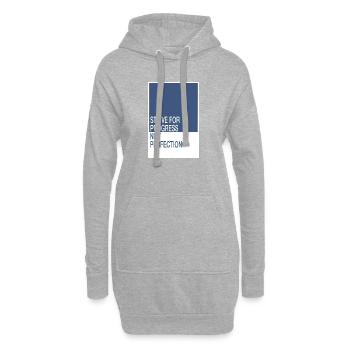 Rechercher le progrès, pas la perfection - Sweat-shirt à capuche long Femme - gris chiné - Devant