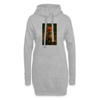 Wilde Tiere, Fuchs - Hoodie-Kleid - Grau meliert - Vorne