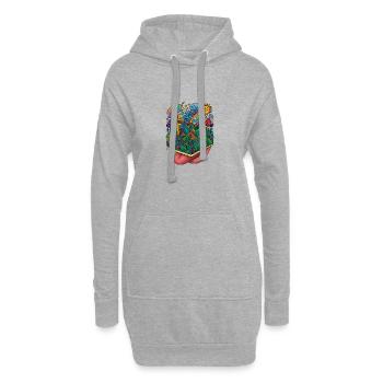 Acid Trip - Sweat-shirt à capuche long Femme - gris chiné - Devant