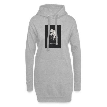 Le vélo, c’est mon cardio - Sweat-shirt à capuche long Femme - gris chiné - Devant
