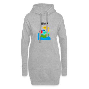 Zeeland Farbkarte - Hoodie-Kleid - Grau meliert - Vorne