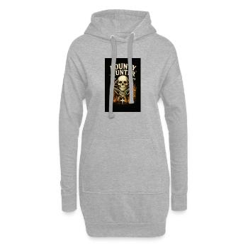 Kopfgeldjäger Skelett Western - Hoodie-Kleid - Grau meliert - Vorne