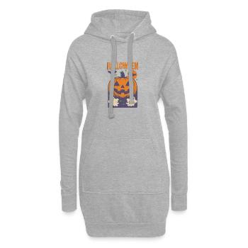 HALLOWEEN GRAIN – Retro Fusion Pumpkin - Hoodie-Kleid - Grau meliert - Vorne