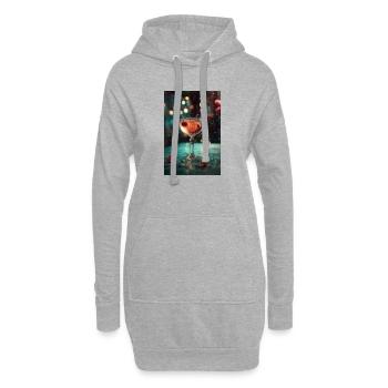 Cocktail pétillant d’agrumes roses - Sweat-shirt à capuche long Femme - gris chiné - Devant