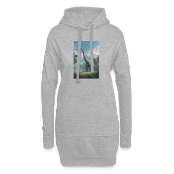 Dino Dawn Longneck - Hoodie-Kleid - Grau meliert - Vorne