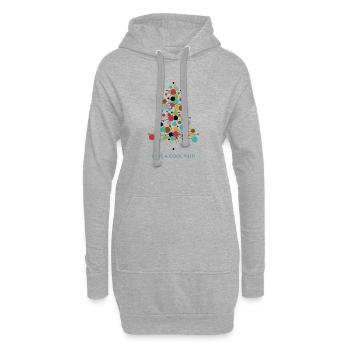 Have a Cool Yule! – Retro Weihnachtsdesign - Hoodie-Kleid - Grau meliert - Vorne