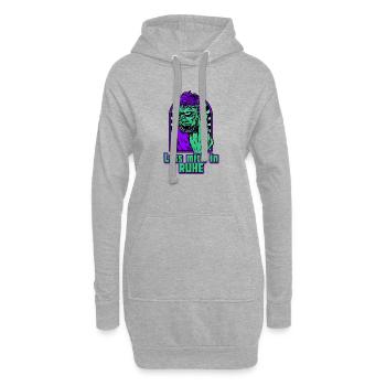 Lass mich in Ruhe Monster - Hoodie-Kleid - Grau meliert - Vorne