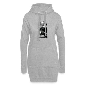 St Joseph mit Jesuskind | Christophorus - Hoodie-Kleid - Grau meliert - Vorne