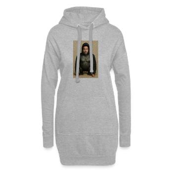 Gorilla Hoodie Portrait - Hoodie Dress - heather grey - Front