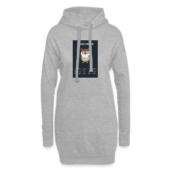 Grumpy Owl – I Have 5 Moods Funny Design - Hoodie-Kleid - Grau meliert - Vorne