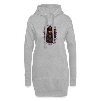 Medusa Bikerin Bad Girls Ride - Hoodie-Kleid - Grau meliert - Vorne