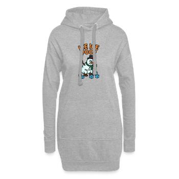 schneemann eiswürfel kinder witzig pups - Sweat-shirt à capuche long Femme - gris chiné - Devant
