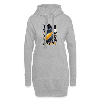 Après le boulot, le goulot ! - Sweat-shirt à capuche long Femme - gris chiné - Devant