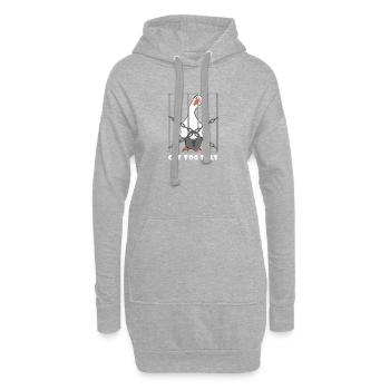 Goose – Wurde zu albern - Hoodie-Kleid - Grau meliert - Vorne