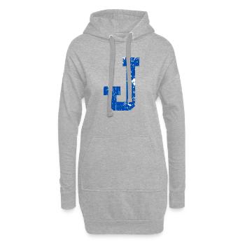Retro Sport J Letter - Hoodie-Kleid - Grau meliert - Vorne