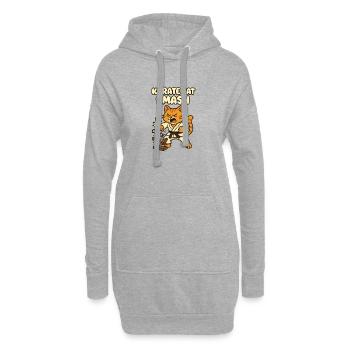 Karate Katze Smash - Hoodie-Kleid - Grau meliert - Vorne
