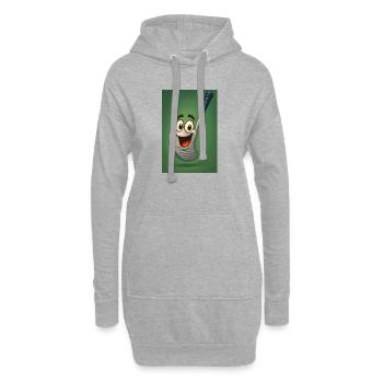 Glücklicher Golfschläger mit Gesicht - Hoodie-Kleid - Grau meliert - Vorne