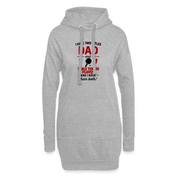 Papa Tischtennisspieler Geschenk Vatertag Weihnach - Hoodie-Kleid - Grau meliert - Vorne