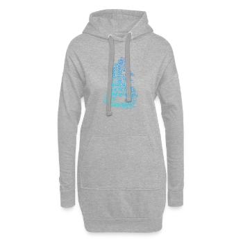 Direkte Motocross Aussage - Hoodie-Kleid - Grau meliert - Vorne
