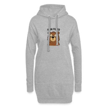 Sans ours filtre – Solidité - Sweat-shirt à capuche long Femme - gris chiné - Devant