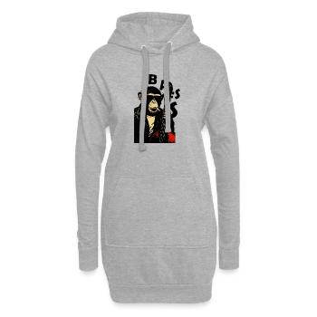 Monkey Bass Rebel - Hoodie-Kleid - Grau meliert - Vorne